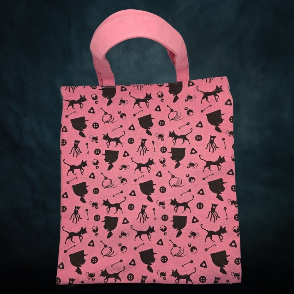 Coraline‎ Silouette Tote Bag- Pink & Black - Picture 2 of 5